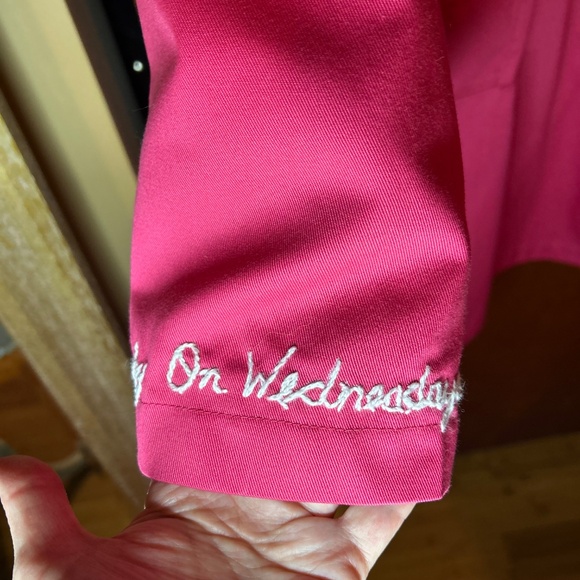 "On Wednesdays We.... Smash the Patriarchy"  Vintage Pink Trench - Picture 2 of 11